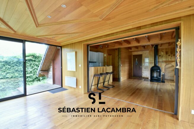 Chalet 3 pièces avec ponton privé – Salles-Curan – Vue lac – 325 000 €
