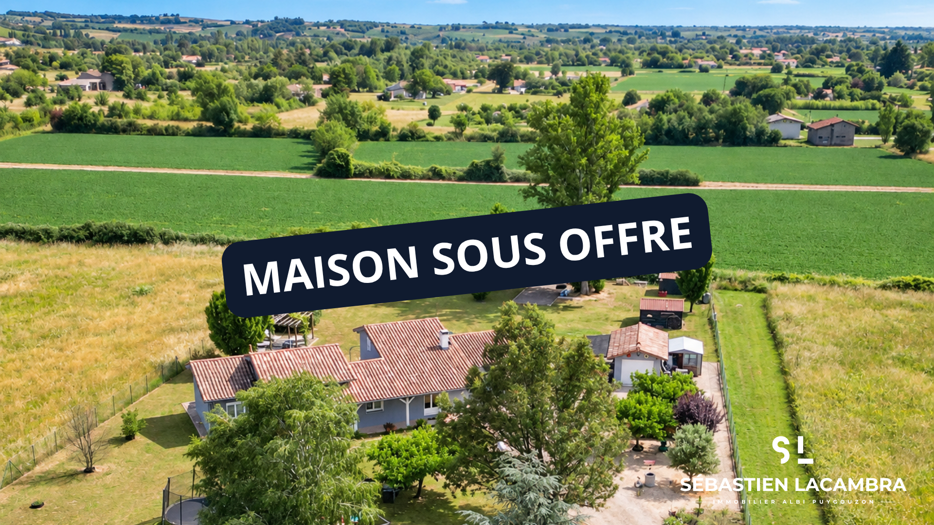 À deux pas de Gaillac, cette maison de 169 m² cache un terrain de près de 4 000 m²